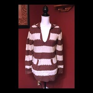 Op striped hooded sweater
